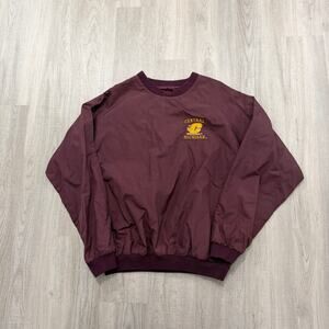 Vintage Central Michigan University Chippewas Windbreaker Men's Medium Red CMU